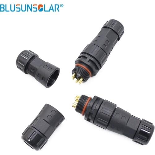 20 pcs a lot M20 waterproof electrical connectors Wire To Wire Field Assembly 2,3,4,5 ,6 ,7,8 pin