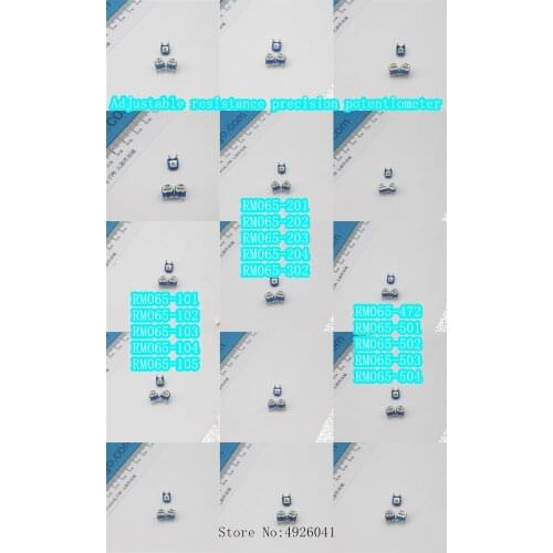 50pcs RM065 RM-065 Trimpot Trimmer Potentiometer 100 200 500 ohm 1K 2K 3K 4.7K 5K 10K 20K 50K 100K 200K 500K 1M ohm