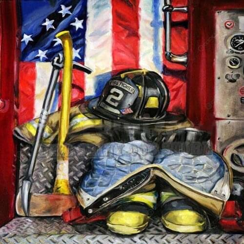5D DIY diamond painting Street Army, Firemen Diamond Embroidery Full Drill Cross Stitch Needlework Mosaic Home Decoration Gifts