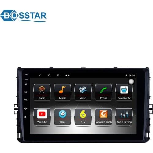 Bosstar 9 inch android car radio dvd player for VW Universal 2018 Gps entertainment system