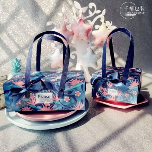 Cake cookie soap candy paper packaging flower gift box коробка упаковка with handle boite dragees mariage коробки для подарков