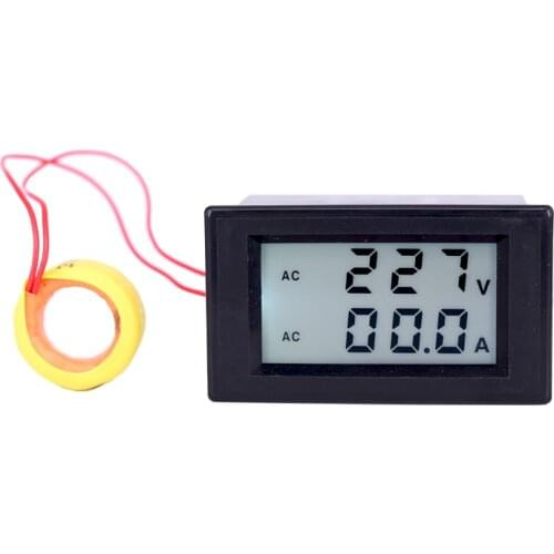 AC 80-500V 0-100A Embedded LED Digital Voltmeter Ammeter 110V 220V Voltage Current Meter Voltammeter Volt Amp Tester Detector