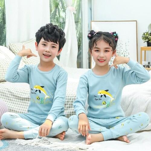 Children Sleepwear Baby Nightwear Pyjamas Kids Homewear Nightwear Full Sleeve Cotton Baby Girls Unicorn Pajamas Sets