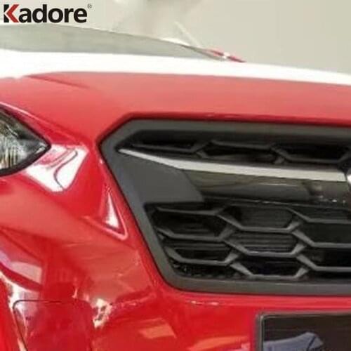 For Subaru XV Crosstrek 2018 2019 2020 ABS Chrome Front Grille Cover Trim Upper Grills Molding Strip Car Styling Accessories