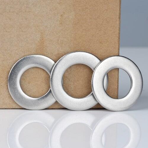 GB97 304 Stainless Steel Flat Washer Plain Gasket for M1.6 M2 M2.5 M3 M4 M5 M6 M8 M10 M12 M14 M16 M18 M20 M22 M24 Screw Bolt