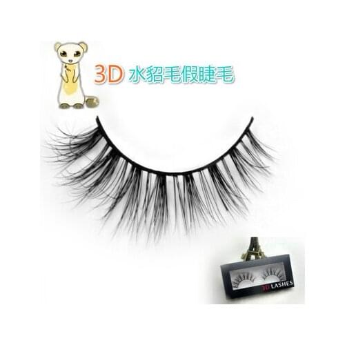 2017 hot sale 1 Pair 3D mink False Eyelashes 100% Real Mink Eyelashes Cross Handmade Makup High quality Fake Eyelash free shipp