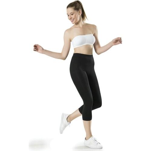 Womens Leggings Black Seamless Basic Capri Leggings Daily Use Knitted High elasticity workout impressos fitnessut leggings