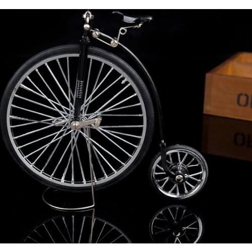 Retro high wheel bicycle model toy ornaments metal simulation bicycle structure model education