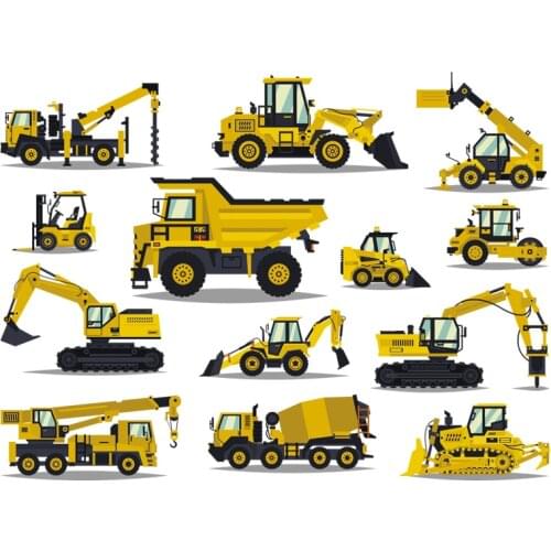 New Diy Applique Van ingeniería Parches de transferencia de calor hierro en transferencia para ropa niños Parches lavables adhes