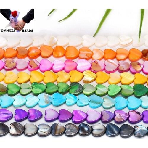 OMH Wholesale JD181 10*3 12*3 15*3mm Natural Jewelry DIY Making Bracelet Necklace Natural AAA Shell Loose Spacer Heart Beads