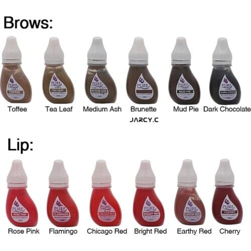 3ML Original USA Pigment Get Pure Confidence Pure Micropigment Semi Permanent Makeup Tattoo Inks For Tattoo Eyebrow Eyeliner Lip