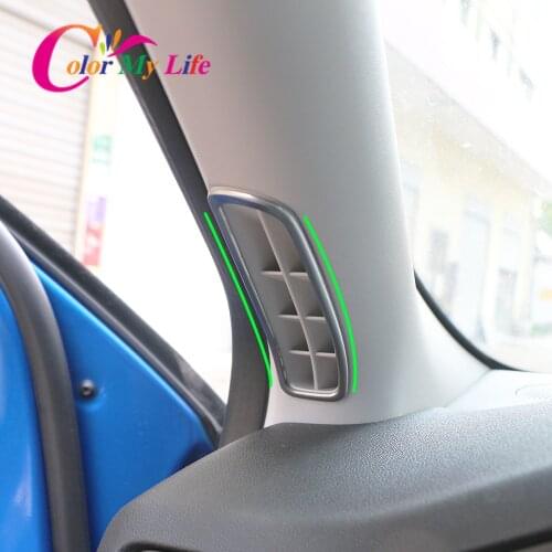 Stainless Steel Car Air Conditioning Control Adjustment Panel Decoration Cover Air Knob Cover Fit for Ford Focus 2019 2020