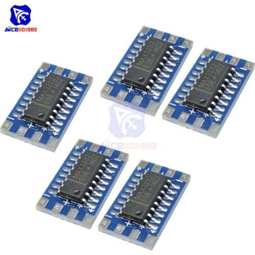 Diymore 5PCS/LOT Mini Serial Port for Arduino MCU RS232 to TTL Converter Adapter Board Module MAX3232 3-5V Electronic Parts