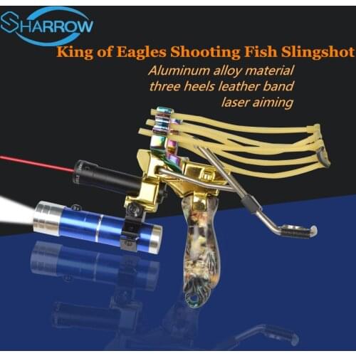 1Set King of Eagles Fish Slingshot Outdoor Artifacts Integrative Infrared Fishing Set Precision Bomb