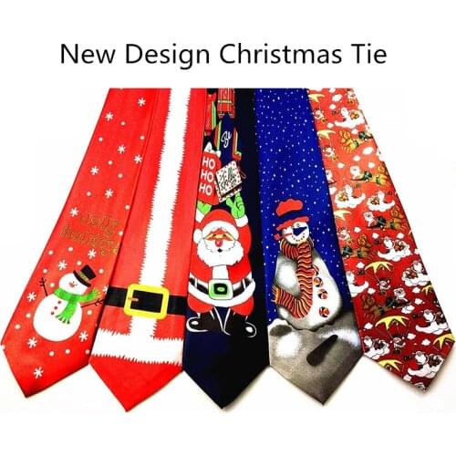 GUSLESON 2017 New Design Christmas Tie 9.5cm Style Mens Fashion Neckties Helloween Festival Tie Soft Designer Character Necktie