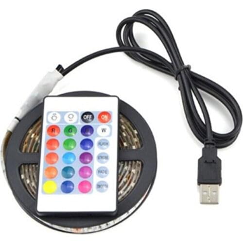 USB LED Light computer screen or TV Backlight with remote 5V Waterproof RGB SMD5050 LED Tape Lights for PC Decoration Lighting