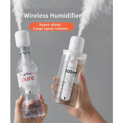 JISULIFE Mini Wireless Air Humidifier Portable Silent Aroma Diffuser USB Rechargeable Humidifier for Home Bedroom Car Difusor