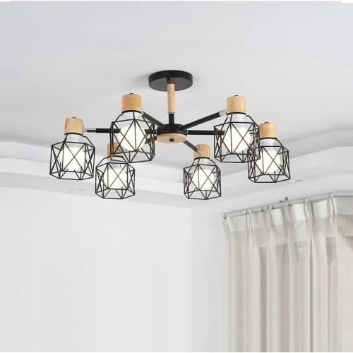 Vintage Chandelier Loft Spider Lustre E27 Adjustable Livingroom Lighting For Kitchen Restaurant Chandelier Fixture Lights LED