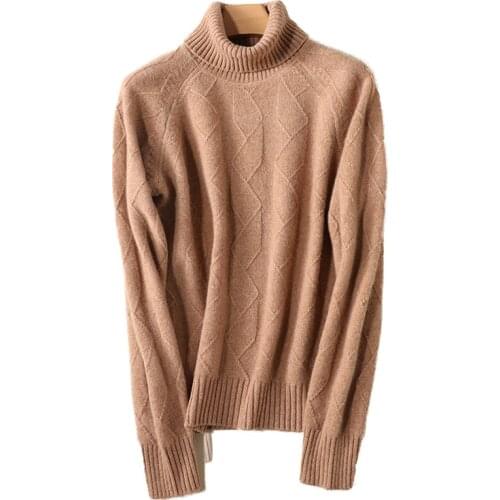 Women Wool Sweater High Quality Soft Lightweight Vintage Turtleneck Ladies Pullover 2021 Autumn Winter Sweater Famele Jumper
