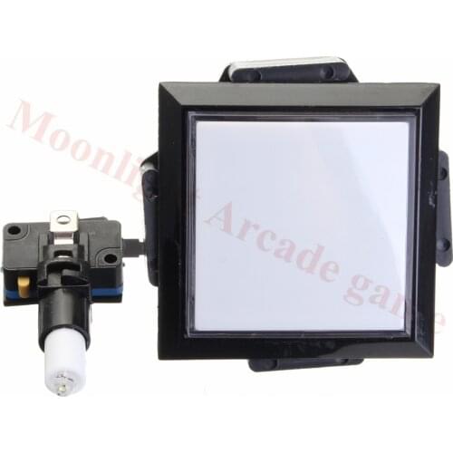 1PC 60*60mm arcade game machine momentary big square led illuminated push button micro switch