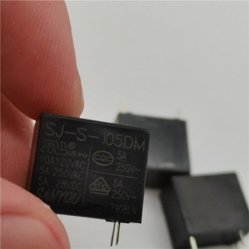 5PCS Industrial electronic circuit board DIY Dmh|sj-s - 105 112 124dmh 5v12v2v 10A 250V 4-pin normally open(NO) relay