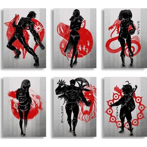 Anime Seven Deadly Sins Picture Canvas Painting Print Anime Characters Modern Art Posters and Prints Decorate Childrens Room