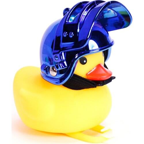 Car Duck with Helmet Broken Wind Small Yellow Duck Road Bike Motor Helmet Riding Cycling Accessories Without Lights