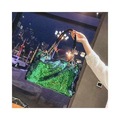 Brand Designer Tote Shoulder crossbody Bag Women Large Multifunction Sequin Bling Handbags Big Sac Casual shopping Bags Bolso