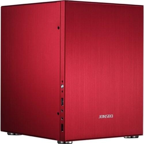 C2 Desktop Mini PC computer Case USB3.0 small chassis IN Aluminum Alloy Red C2S HTPC ITX High Quilty