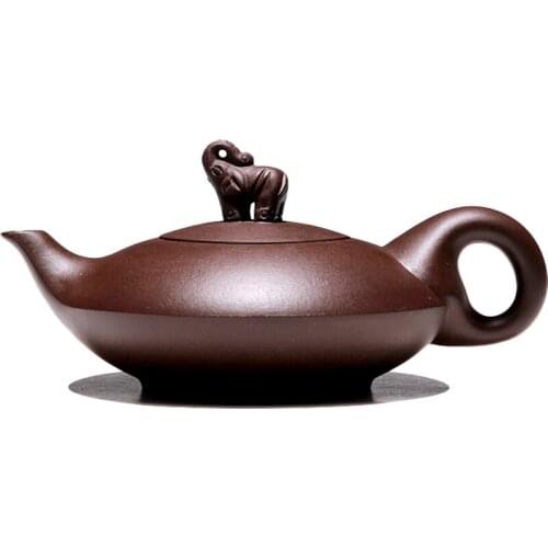 Purple clay pot, pure manual purple clay teapot, household tea sets, authentic old purple clay purple clay pot (1 pot, 2 cups)