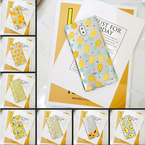 Yellow Pineapple Flower Case For Huawei Honor 4X 5A 5X 6 6X Soft Silicone Back Cover For Huawei Honor 4C 5C 6C 6A Pro Phone Case