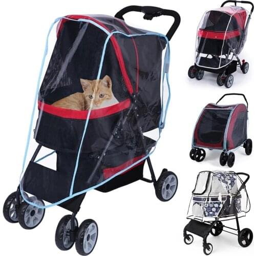 Pet Cart Dog Cat Carrier Stroller Cover Puppy Dog Stroller Rain Cover Cart Rain Cover for Pet Cat Stroller Accessories