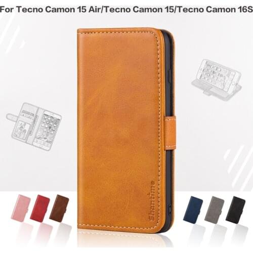 Flip Cover For Tecno Camon 15 Air Tecno Camon 15 Case Leather Luxury With Magnet Wallet Case For Tecno Camon 16S Phone Cover