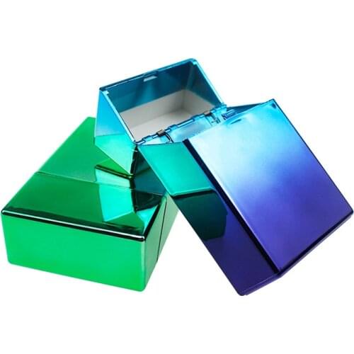 Punk Glitter Cigarette Case Fashion Cover Shiny ABS Portable Man Women Cigarette Box Cover Gradient Color Cigarette Accessories