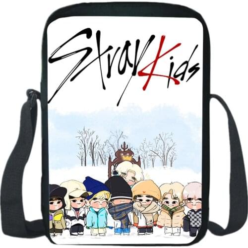 Kpop Stray Kids Fashion Shoulder Bags Korean Star Singer Teen Zipper Messenger Bag Boy Girl Crossbody Rucksack Fans Gifts