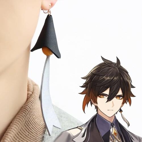 Genshin Impact Zhongli Kaeya Xingqiu Cosplay Earrings Anime Costumes Accessories