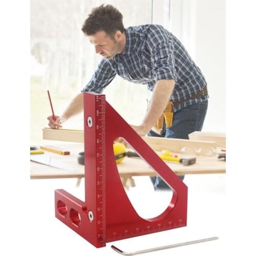 Line Ruler Woodworking Triangle Square Angle Measuring ToolScale Ruler Carpentry line Ruler Woodworking Scribing Tool