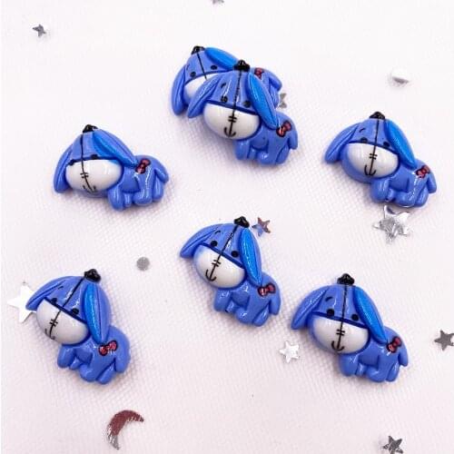 Resin Kawaii Colorful Lovely Little Donkey Flatback Cabochon Stone 12PCS Scrapbook DIY Decor Home Figurine Crafts OH432