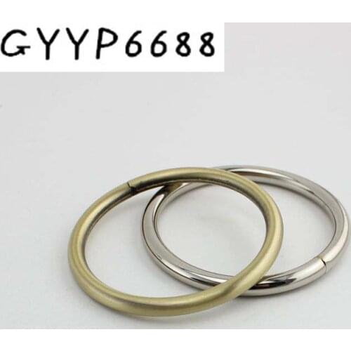 30pcs 10pcs 50mm No welded circle rings inner 2 inch 5.0mm line gunmetal big circle ring connect metal shoes bags Belt Buckles