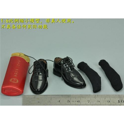 1/6th MA80119 U.S. Agent London Falls Mark Leather Shoes Model for 12" Doll
