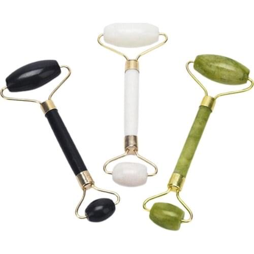 1pcs Quartz Jade Roller Facial Massager Roller Face Lifting Anti-Aging Slimming And Firming Skin Beauty Tools Real Stone Massage