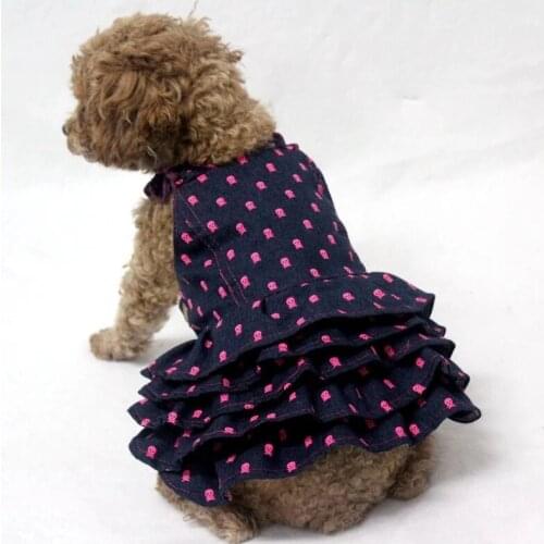 Summer Dog Dress Denim Skirt Jeans Dresses Cat Puppy Clothing Small Dog Costume Pet Apparel Yorkie Poodle Pet Outfit Products