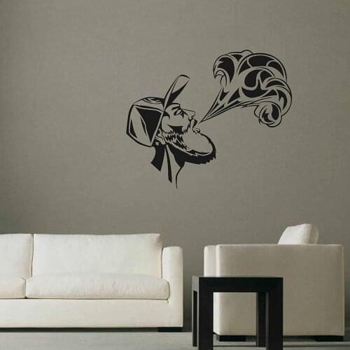 YOYOYU Wall Decal Man Smog Pattern Creative Design Wall Stickers Fashion Removable Vape Home Decor Interior Accessories DIYSY772