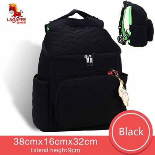 Solid Black Baby Bag For Mom Diaper Bag For Baby Stuff Bolsa Maternidade Bag For Baby Care Travel Stroller Bag Nappy Backpack
