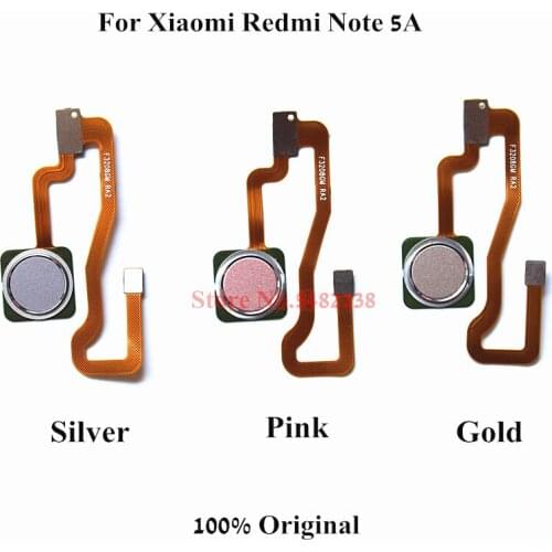 Original Fingerprint sensor For Xiaomi Redmi Note 5A NT5A Home Button Touch Id Sensor Connector Flex Cable Replacement parts
