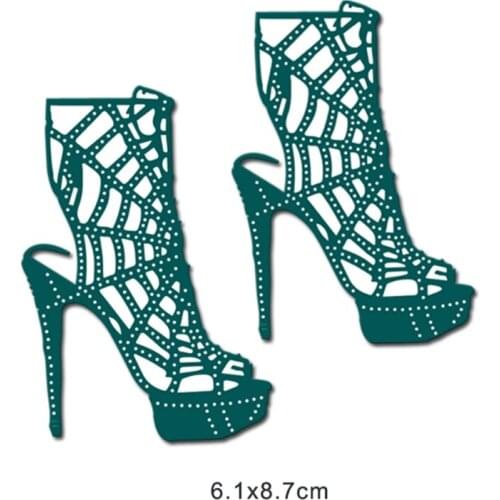 Hollow High Heels Metal Cutting Dies Stencil Scrapbooking DIY Album Stamp Paper T3LE