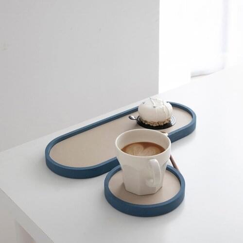 Oval Ellipse Concrete Tray Silicone Mold Round Coaster Cement Cup Holder Mold Plaster Storage Tray Home Decor Epoxy Resin Mould