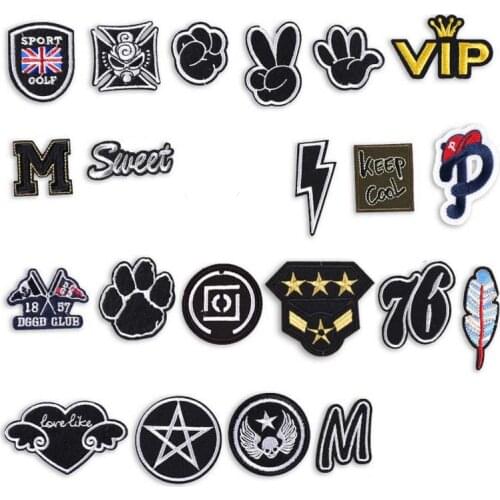 PGY Badges For Clothes Stickers Jeans Badges Punk Patch Rock Band Skull Patch Biker Iron On Cheap Embroidered Motorcycle Patches