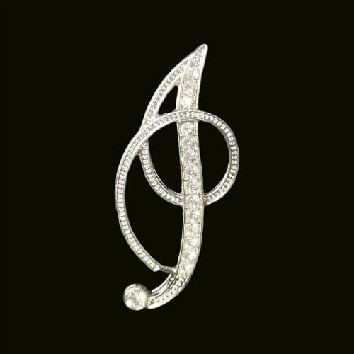 RSHCZY Letter I Cute Brooch For Women Men Rhinestones Crystal Silver Color Metal Pins Jewelry Accessories Christmas Gift