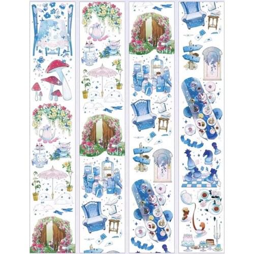 Happy Sundays Tea Party Washi Tape for Card Making Bullet Journal DIY Scrapbooking Decorative Sticker